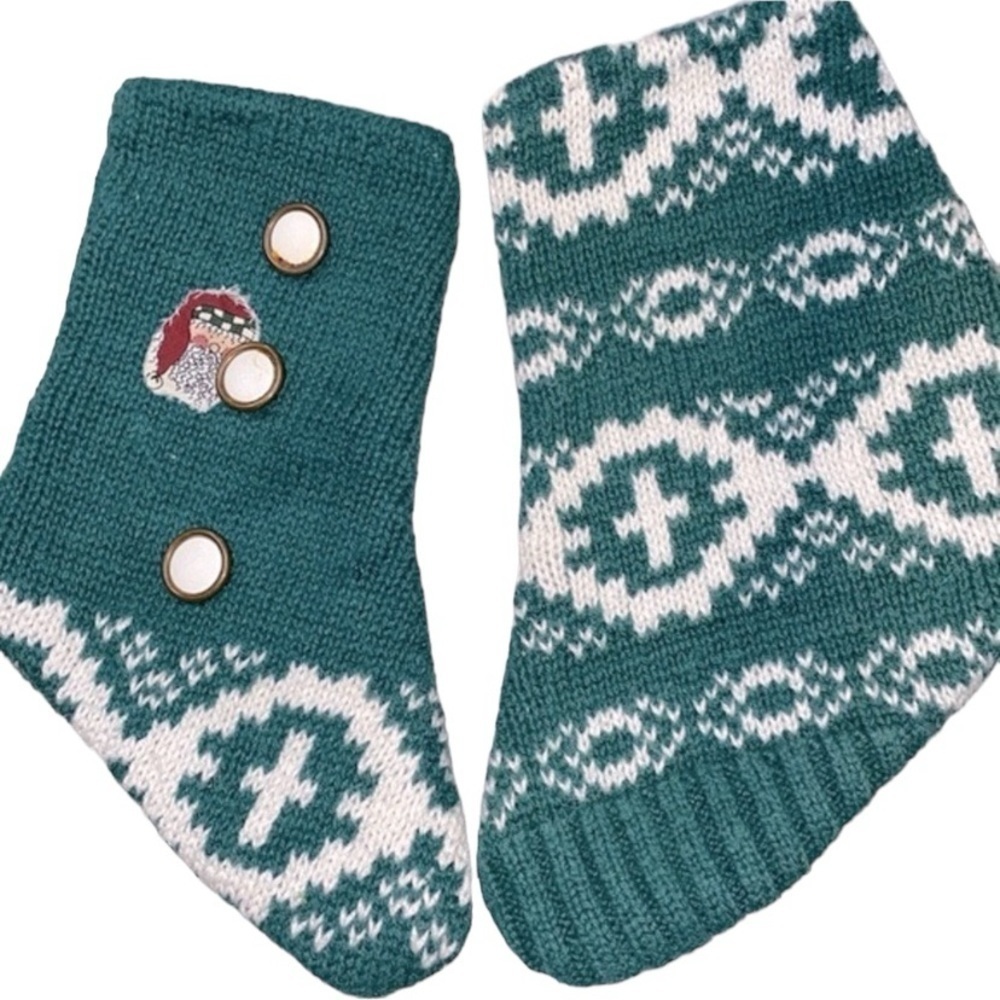 Small vintage Christmas knit stockings
